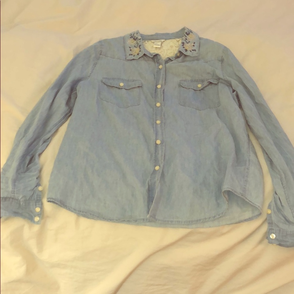 Long sleeved button down shirt